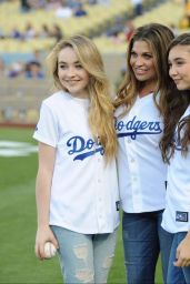 Danielle Fishel, Sabrina Carpenter and Rowan Blanchard – Dodgers Game in Los Angeles - June 2014