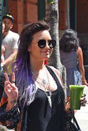 Demi Lovato Street Style - Out in NYC - June 2014