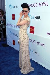 Dita Von Teese Wearing Moschino Gown - Hollywood Bowl Opening Night and Hall of Fame inductions - June 2014