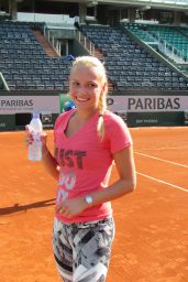 Donna Vekic Training - 2014 French Open at Roland Garros