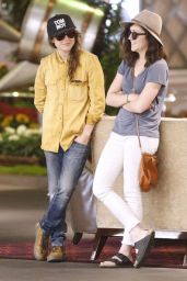 Ellen Page and Her Female Friend out Shopping at The Grove in Los Angeles - June 2014