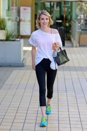 Emma Roberts in Leggings - Leaving a Yoga Class - June 2014