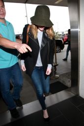Emma Stone at LAX Airport - June 2014