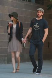 Emma Stone With Boyfriend - Out in New York City - June 2014
