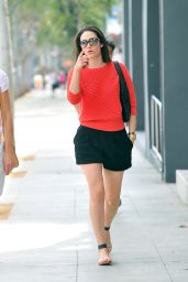 Emmy Rossum Street Style - Out in West Hollywood - June 2014