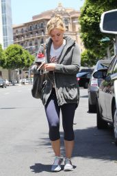 Hilary Duff in Leggings - Out in Beverly Hills - June 2014
