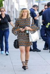 Hilary Duff in Mini Dress - Out in Studio City - June 2014