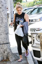 Hilary Duff in Tights - Out in Beverly Hills - June 2014