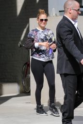 Jennifer Lopez in Spandex - Leaving Her Apartment in New York City - June 2014