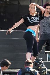 Jennifer Lopez - Rehearsing for the iHeartRadio Ultimate Pool Party 2014 in Miami Beach