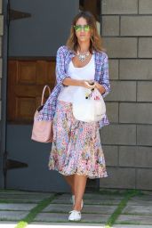 Jessica Alba Street Style - Out in Culver City - June 2014