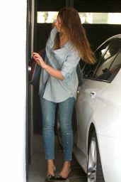 Jessica Biel in Jeans - Leaving the Gym in Hollywood - June 2014