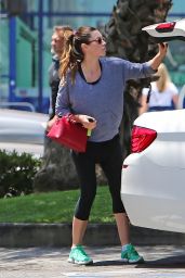 Jessica Biel in Leggings - Out in Hollywood - June 2014