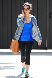 Jordana Brewster in Leggings - Out in Beverly Hills - June 2014