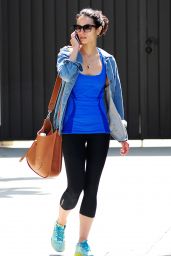 Jordana Brewster in Leggings - Out in Beverly Hills - June 2014