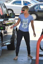 Kaley Cuoco at a Gas Station in Los Angeles - June 2014