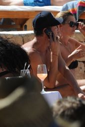 Kate Moss & Naomi Campbell Bikini Candids  - Beach in Ibiza - June 2014