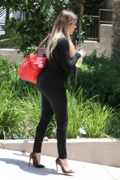 Khloe Kardashian Casual Style - Visiting a Friend in Sherman Oaks - June 2014
