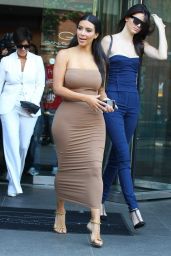 Kim Kardashian in Tight Dress - Leaving A Business Meeting In New York City - June 2014