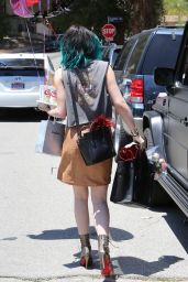 Kylie Jenner in Mini Skirt - Out in Los Angeles - June 2014