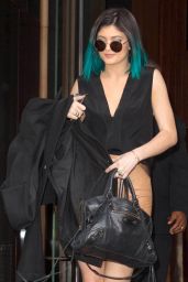 Kylie Jenner Shows Off Her Legs in Mini Skirt Leaving the Trump Soho Hotel in NYC - June 2014