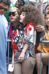Lady Gaga Crazy Wig Style - Out in New York City - June 2014