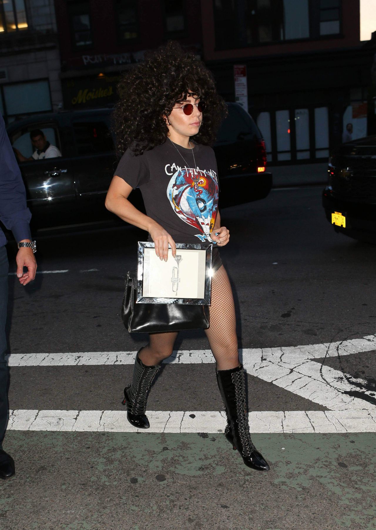 Lady Gaga Gets Trumpet Tattoo on Her Upper Arm - Tattoo Parlor in New York  - June 2014 • CelebMafia