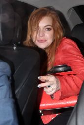 Lindsay Lohan Night Out Style - Leaving The Chiltern Firehouse - June 2014