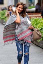 Lisa Snowdon Loves a Poncho - Out in Leicester Square, London - June 2014