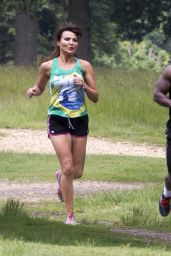 Lizzie Cundy Work Out in a London Park - June 2014