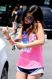 Lucy Hale Shows Off Legs - Out in Los Angeles - June 2014