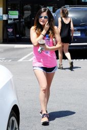 Lucy Hale Shows Off Legs - Out in Los Angeles - June 2014