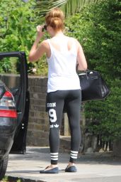 Margot Robbie in Tights - Out in London - June 2014