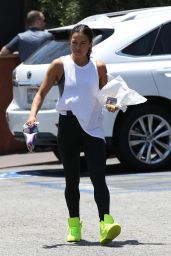 Michelle Rodriguez Workout Style - Leaves Bay Cities Italian Deli in Santa Monica - June 2014