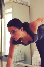 Michelle Rodriguez Workout With Tracy Anderson - June 2014