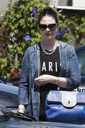 Michelle Trachtenberg Casual Style - Leaving a Salon in West Hollywood - June 2014