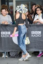 Pixie Lott in Tight Jeans at the BBC in Portland Place London - June 2014