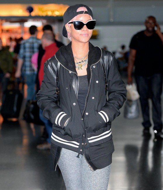 Rihanna at NYC Airport - May 2014
