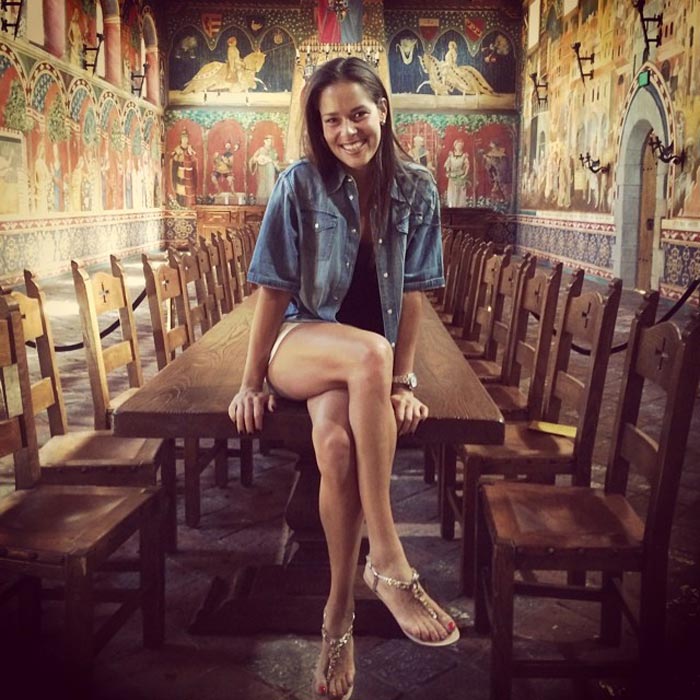 Ana Ivanovic Leggy - Instagram, July 2014 • CelebMafia