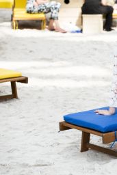 Abbey Clancy Hot Legs - Launch of Scholl Pop Up Pedicure Beach in London