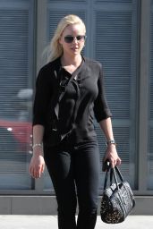 Abbie Cornish All in Black Style - Out in West Hollywood - July 2014