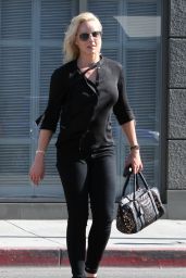 Abbie Cornish All in Black Style - Out in West Hollywood - July 2014