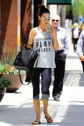 Alessandra Ambrosio in Tightsat the Brentwood County Mart - July 2014