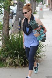 Amy Adams in Leggings - Leaving a Yoga Class in LA - July 2014