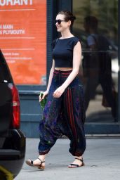 Anne Hathaway Casual Style - Out in Brooklyn - July 2014