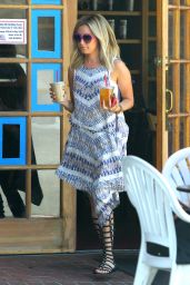 Ashley Tisdale in Bohemian-Style Dress and Gladiator-Style Sandals - Out in Toluca Lake