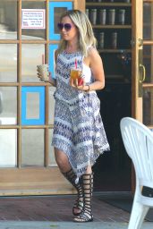 Ashley Tisdale in Bohemian-Style Dress and Gladiator-Style Sandals - Out in Toluca Lake