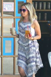 Ashley Tisdale in Bohemian-Style Dress and Gladiator-Style Sandals - Out in Toluca Lake