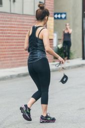 Brenda Song in Leggings - Leaving a Gym in Studio City - July 2014