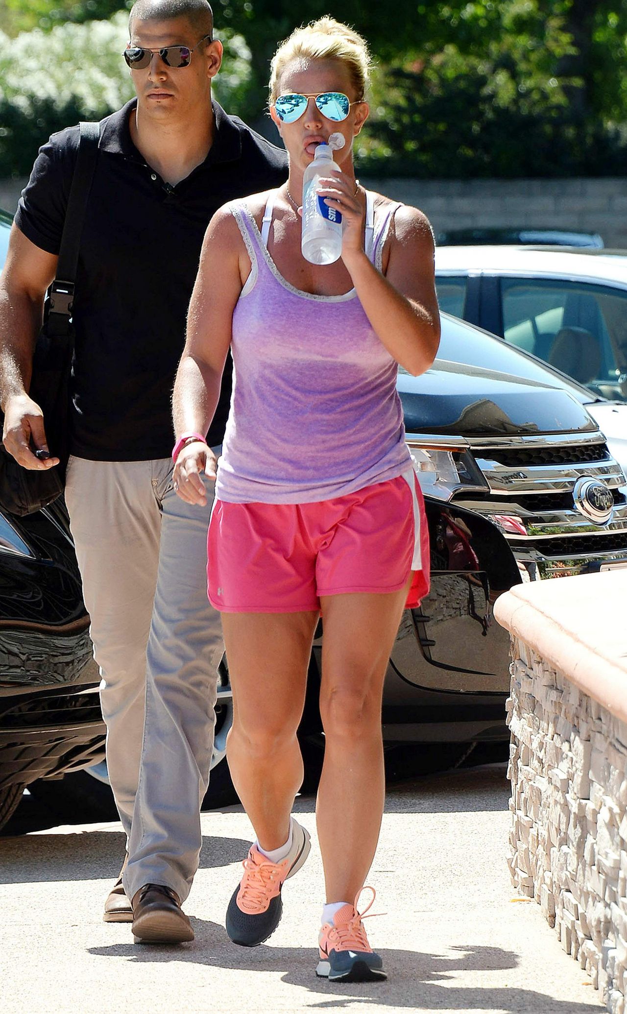 Britney Spears Sports Shorts in Calabasas - July 2014 • CelebMafia